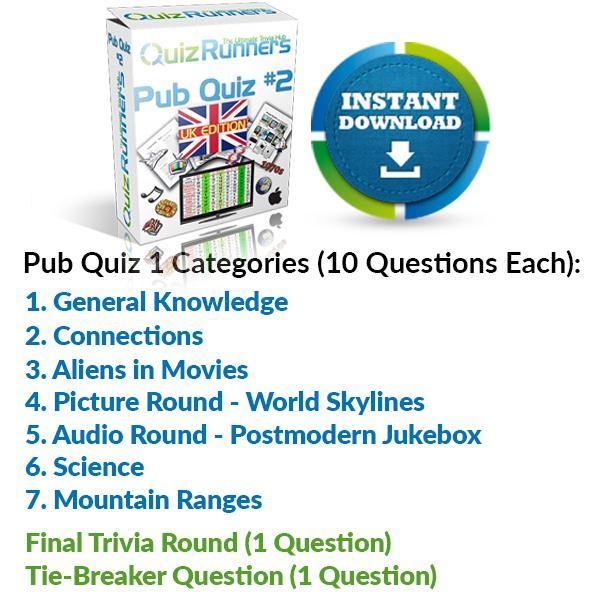 Pub Quiz Kit 2 UK Edition