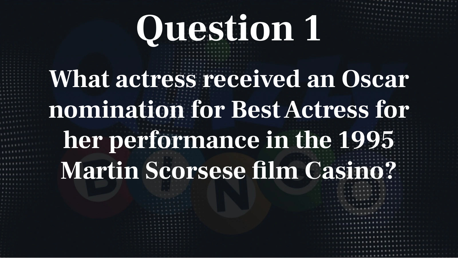 Game 1: Question 1 in the included PowerPoint presentation