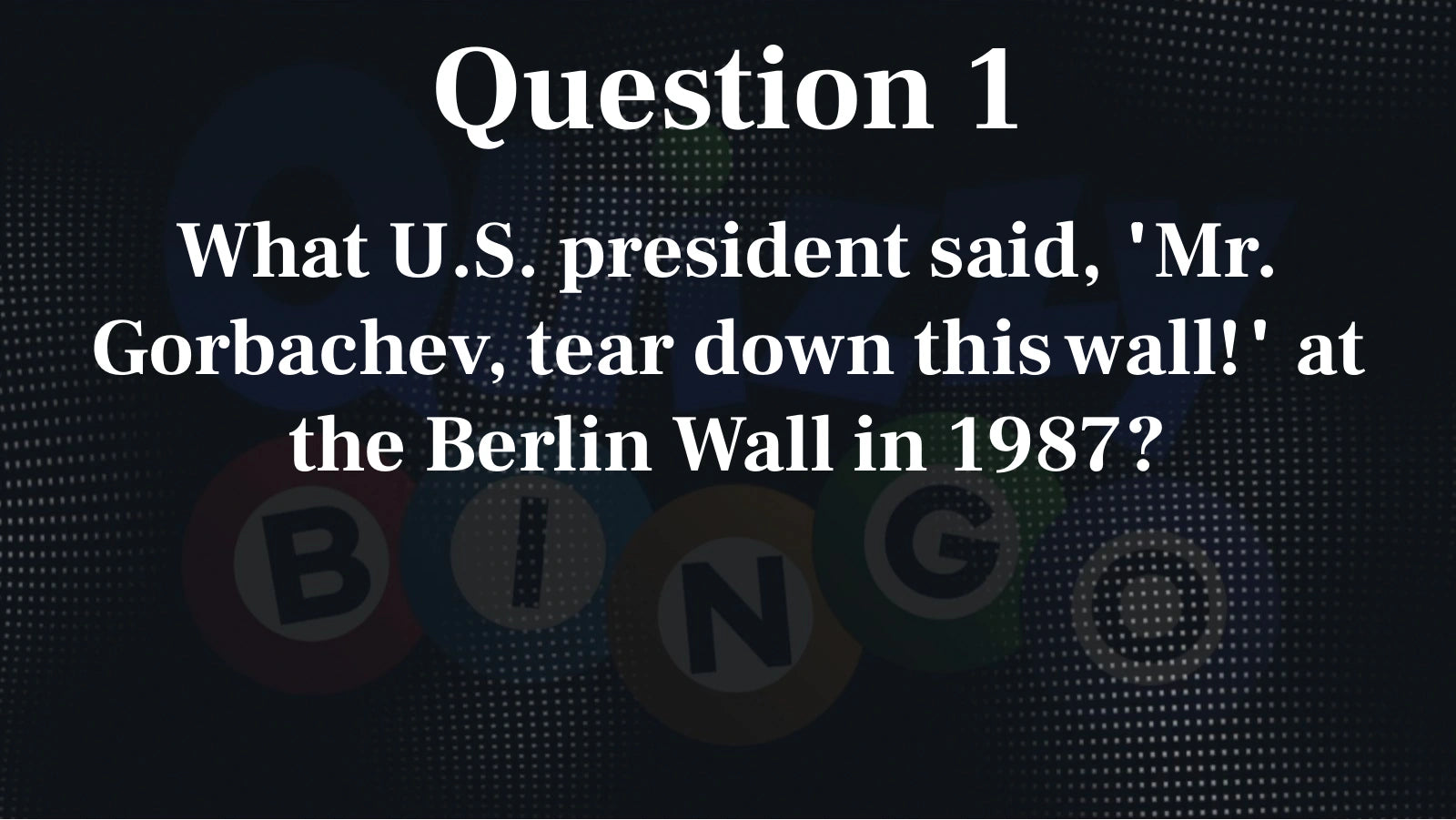 1980s game: Question 1 in the included PowerPoint presentation