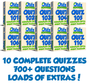 10-Pack Bundle including Quiz #101 to Quiz #110
