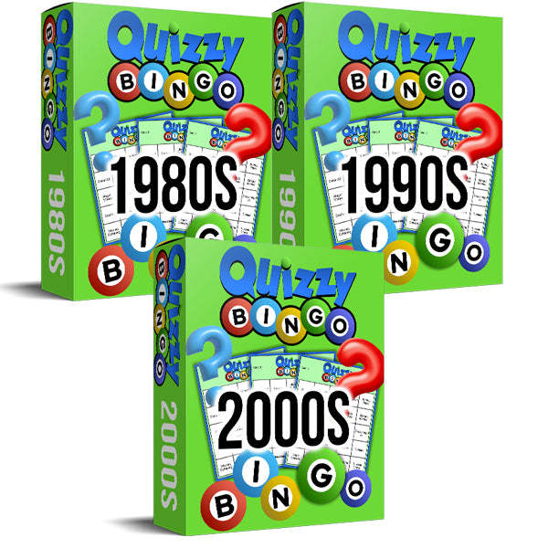 Quizzy Bingo 1980s-1990s-2000s