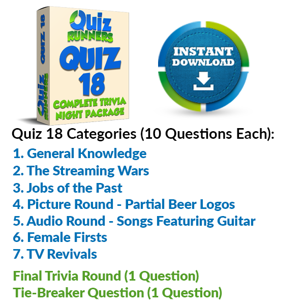 Quiz Night Kit 18 | Trivia - Jobs of the Past, Female Firsts, Guitar quiz-night-kit-18-trivia-jobs-of-the-past-female-firsts-guitar