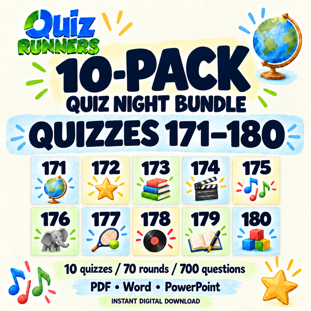 10-Pack Bundle including Quiz #171 to Quiz #180