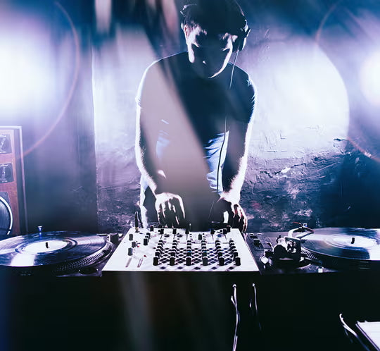 DJ on a turntable