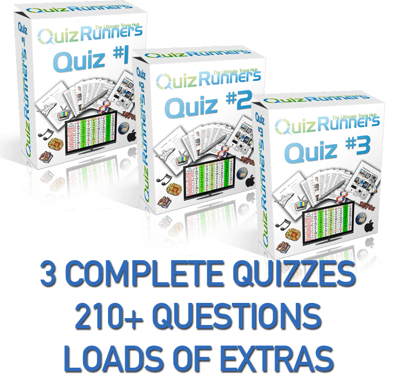 3 Complete Trivia Night Quizzes - Quiz 1, 2 and 3 