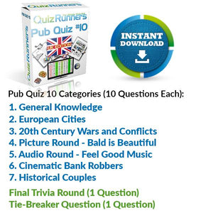 Pub Quiz Kit 10 UK Edition