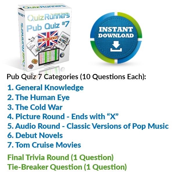 Pub Quiz Kit 7 UK Edition