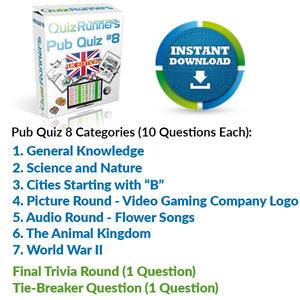 Pub Quiz Kit 8 UK Edition