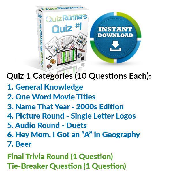 Single Pub Quiz Packs | Trivia Night Questions | QuizRunners