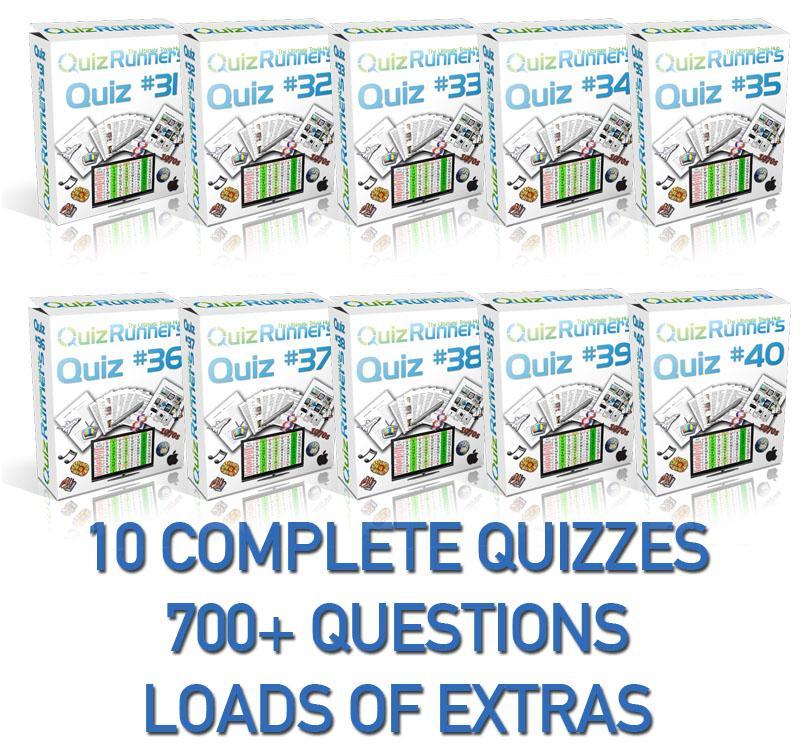 10 Complete Trivia Night Quizzes - Quiz 31 through 40