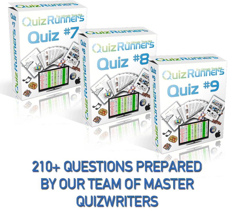 3 Complete Trivia Night Quizzes - Quiz 7, 8 and 9
