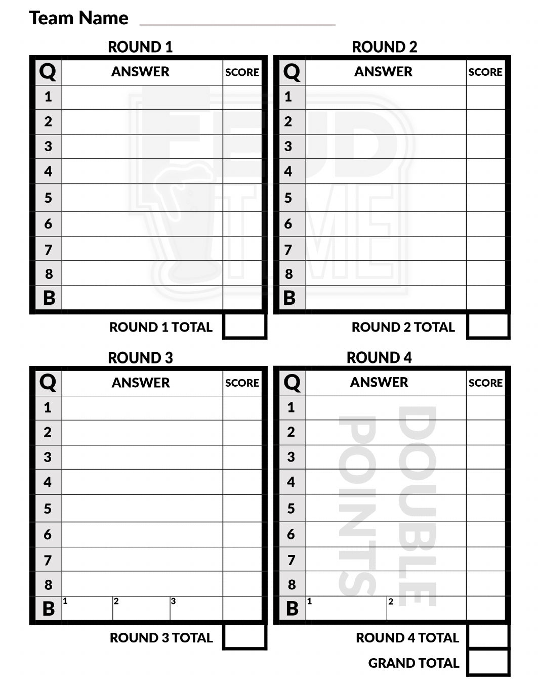 Actual Kit 1 blank player handout.