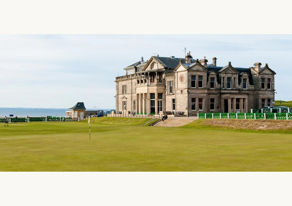 Original article photograph of a golf clubhouse