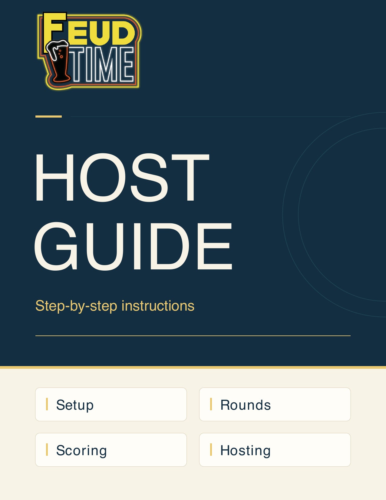 Professional Feud Time host-guide cover preview.