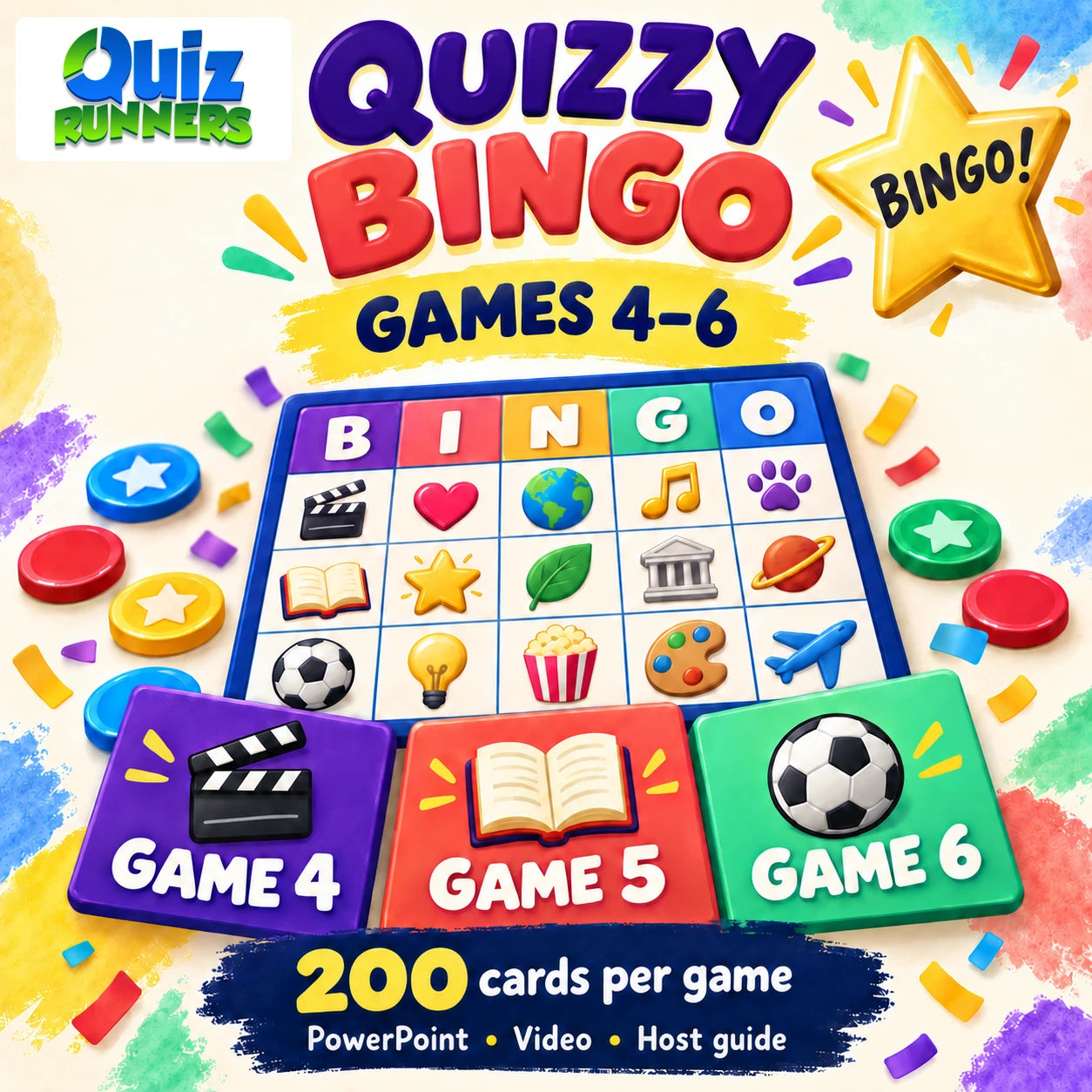 Quizzy Bingo Game 4-5-6
