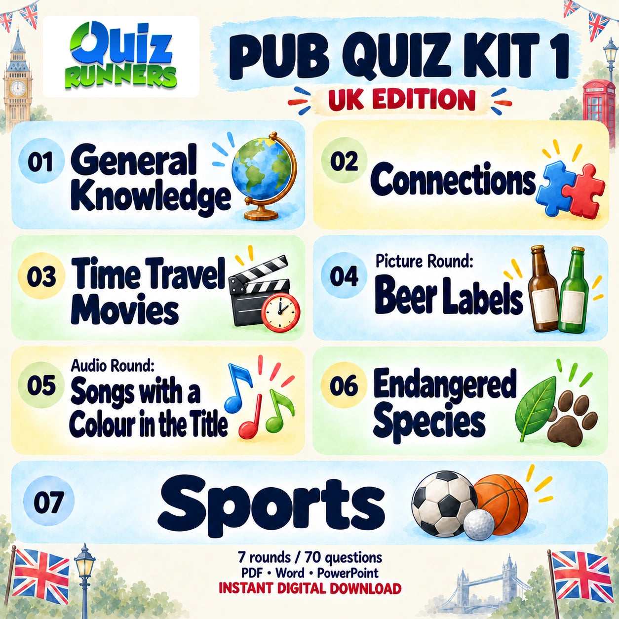 Pub Quiz Kit 1 UK Edition