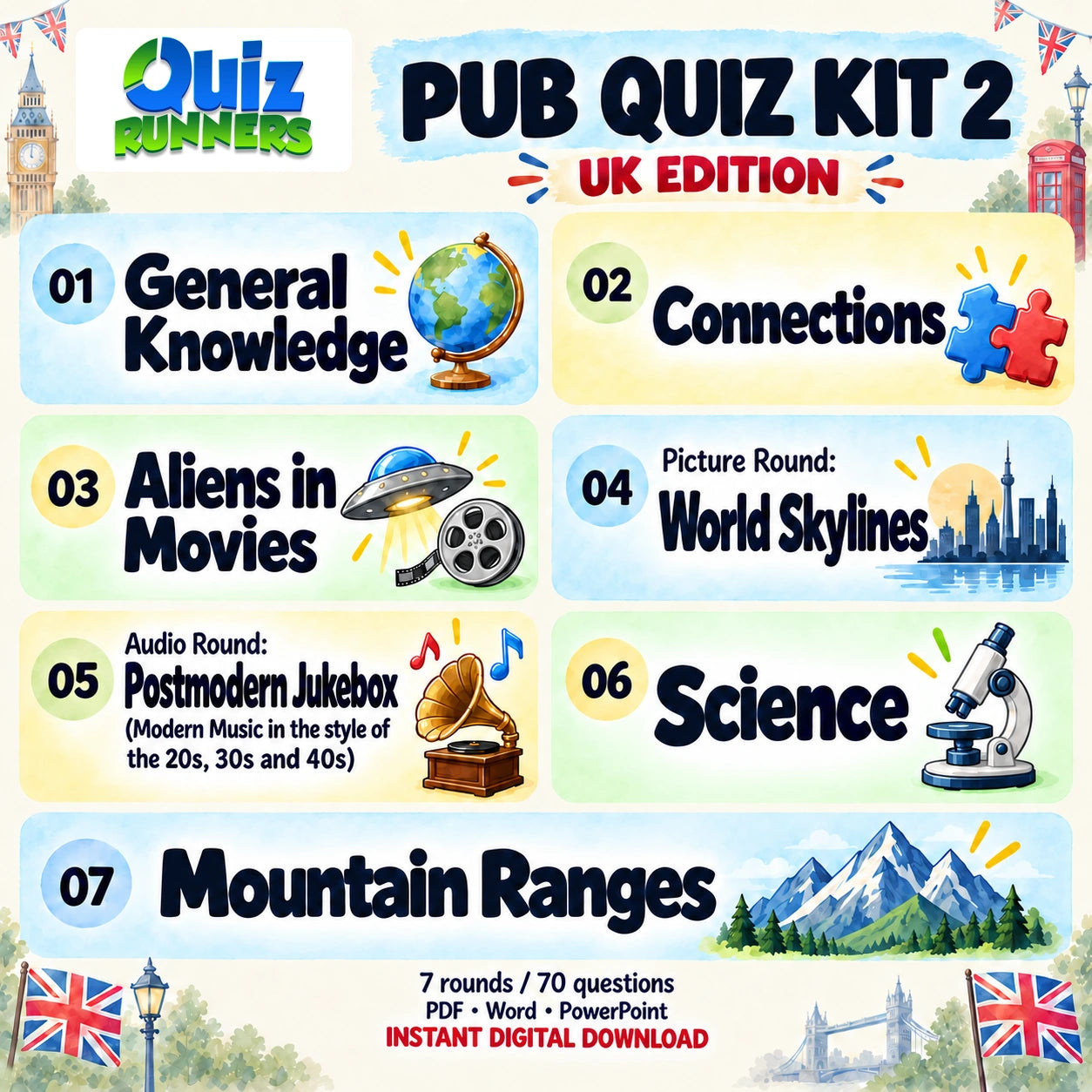Pub Quiz Kit 2 UK Edition