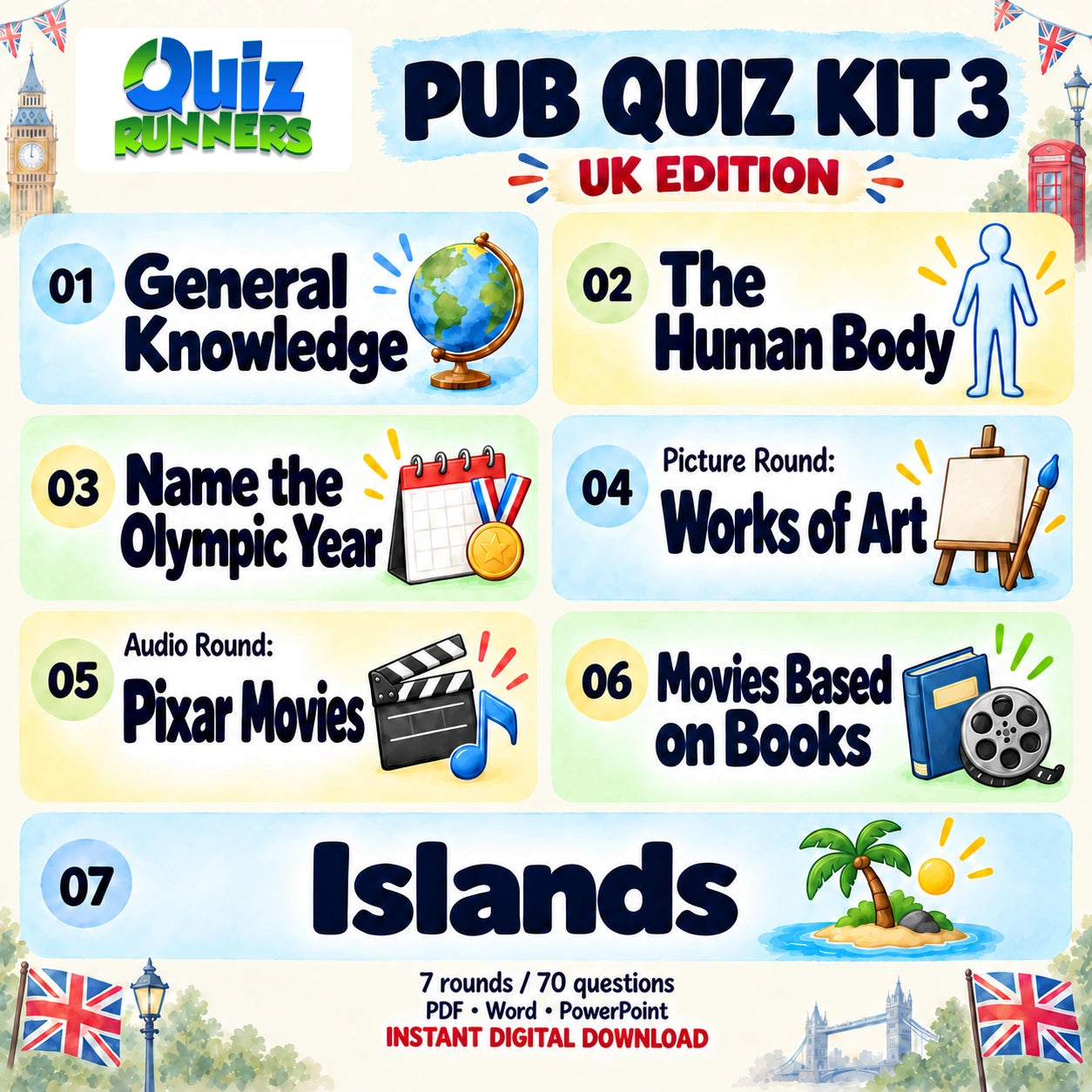 Pub Quiz Kit 3 UK Edition