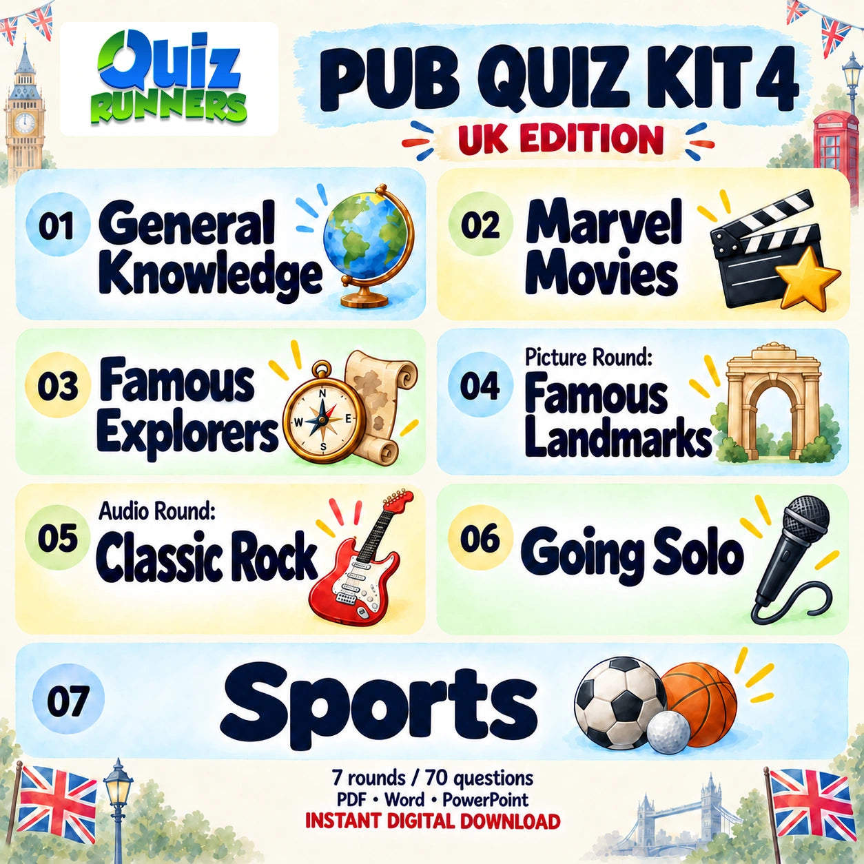 Pub Quiz Kit 4 UK Edition