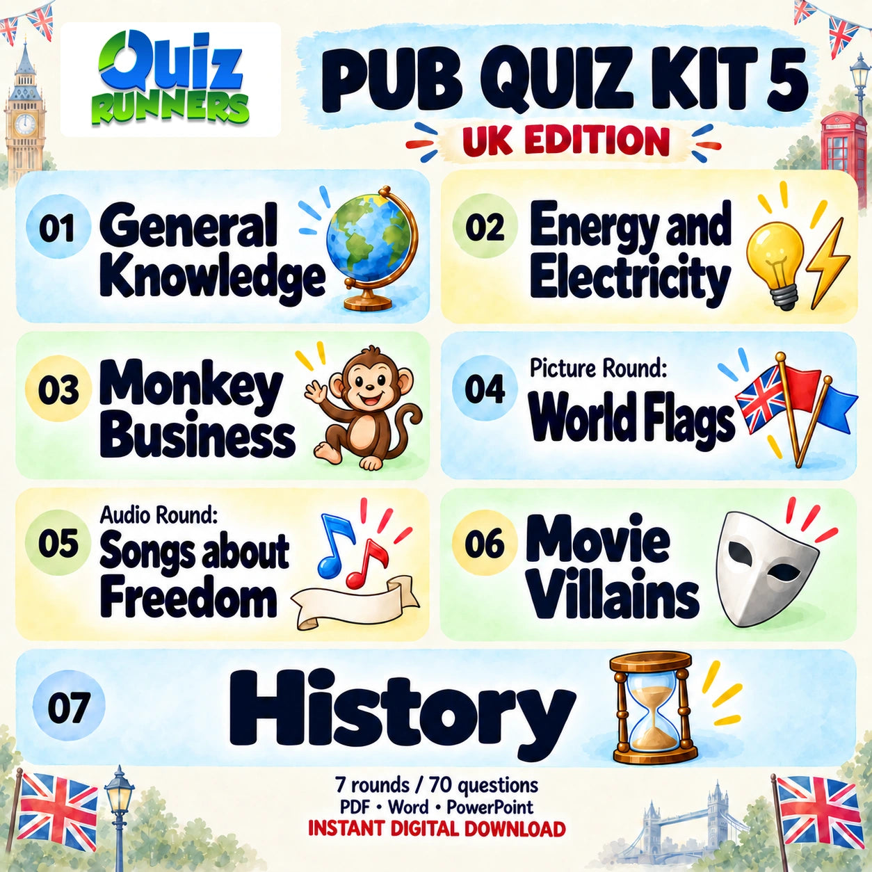 Pub Quiz Kit 5 UK Edition