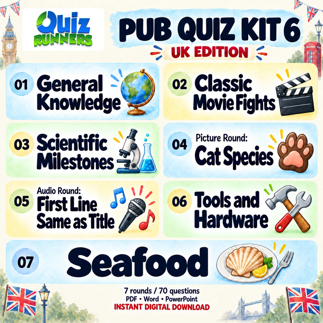 Pub Quiz Kit 6 UK Edition