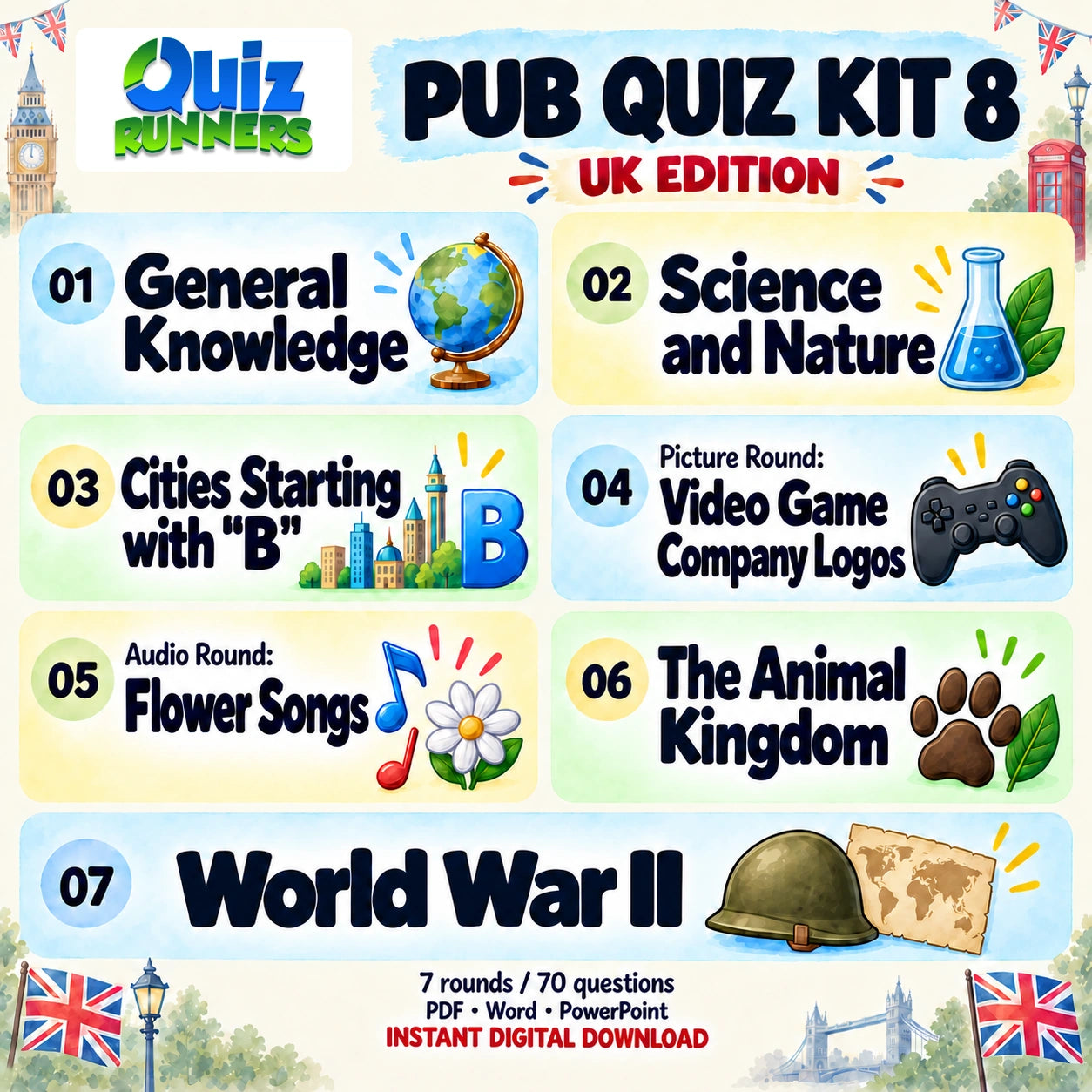 Pub Quiz Kit 8 UK Edition
