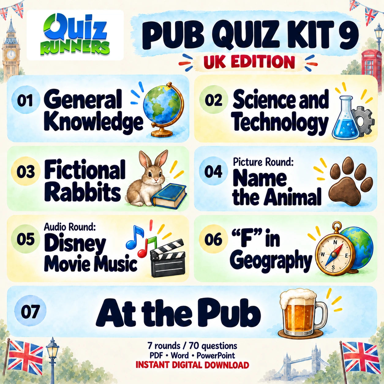 Pub Quiz Kit 9 UK Edition